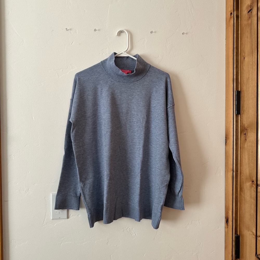 Isaac Mizrahi Blue Turtleneck Sweater